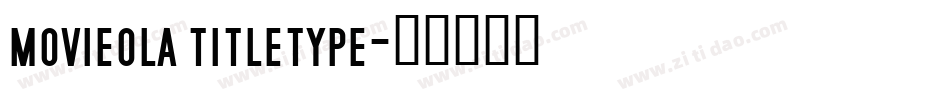 movieola titletype字体转换
